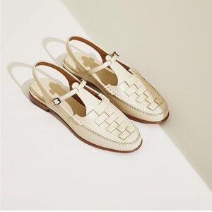 Woven Detailed Slingback Flats